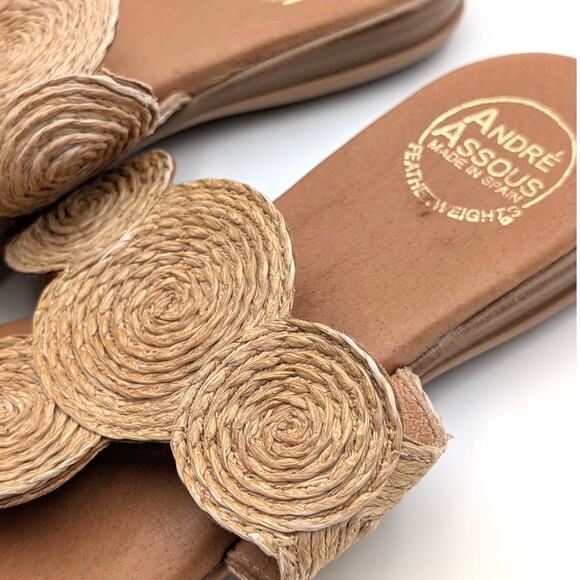 André Assous Nikky Featherweights Flip Flop Sandals Womens Natural Size US7 EU38 - Picture 8 of 8